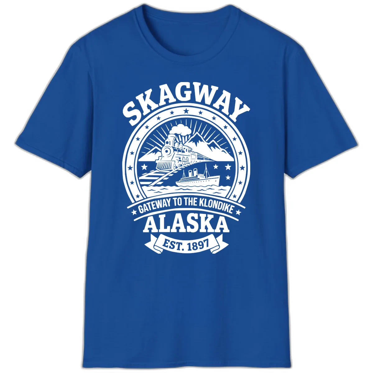 Skagway Gateway to the Klondike T-Shirt in Royal