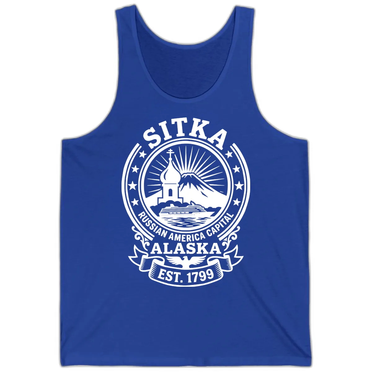 Sitka Russian America Capital Badge Tank in True Royal