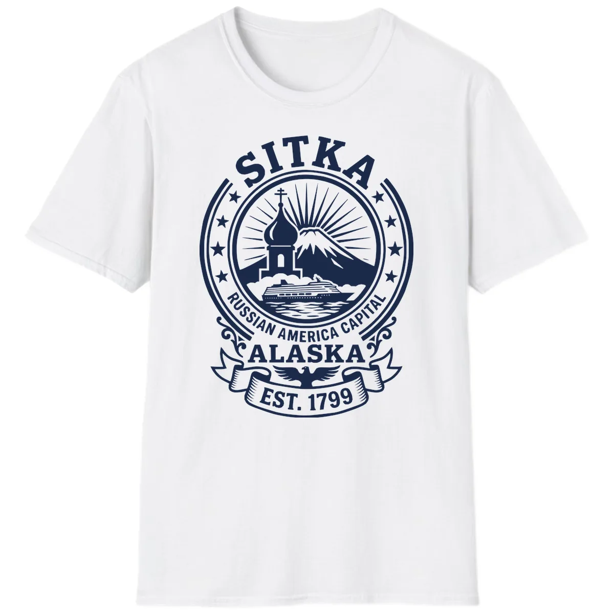 Sitka Russian America Capital Badge T-Shirt in White
