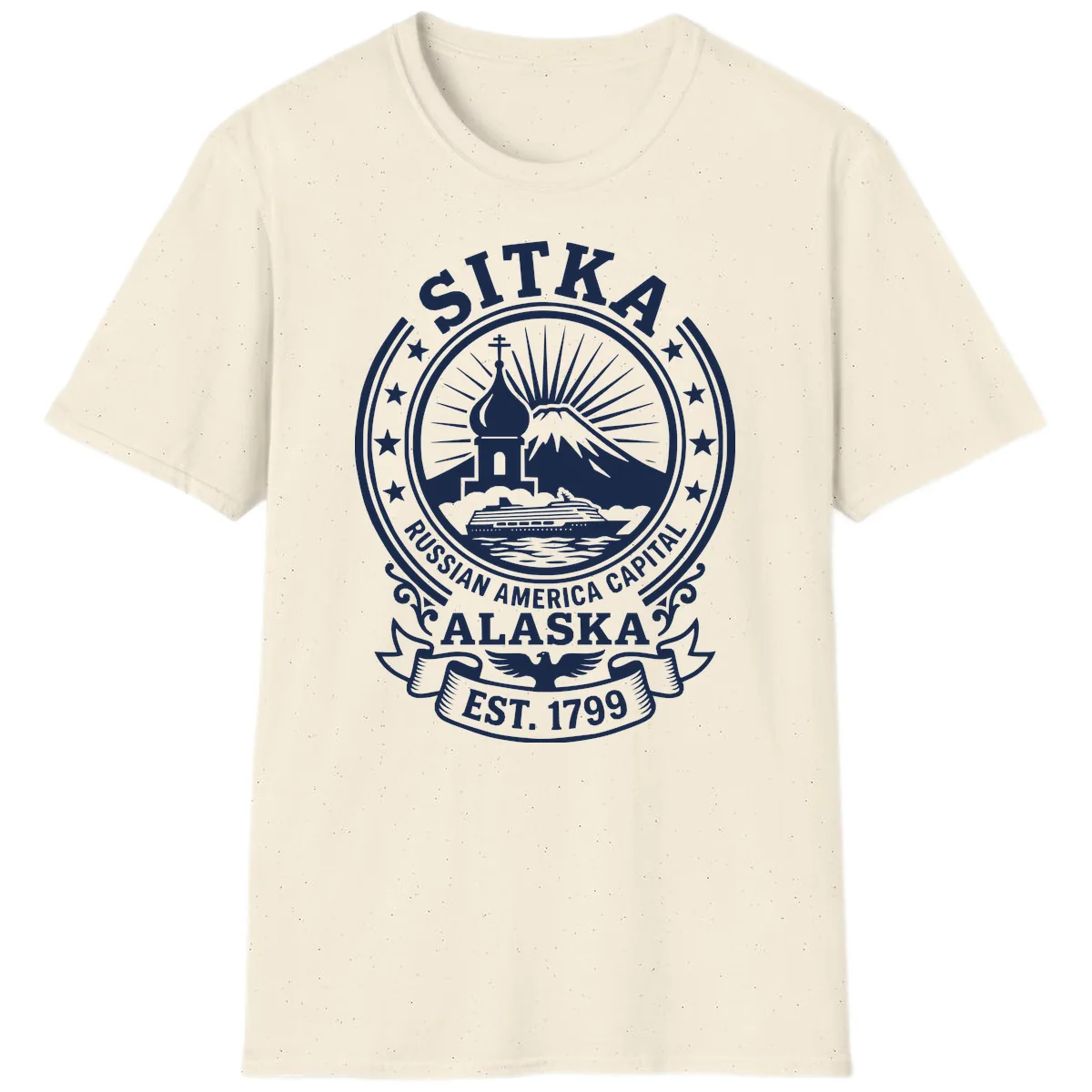 Sitka Russian America Capital Badge T-Shirt in Natural