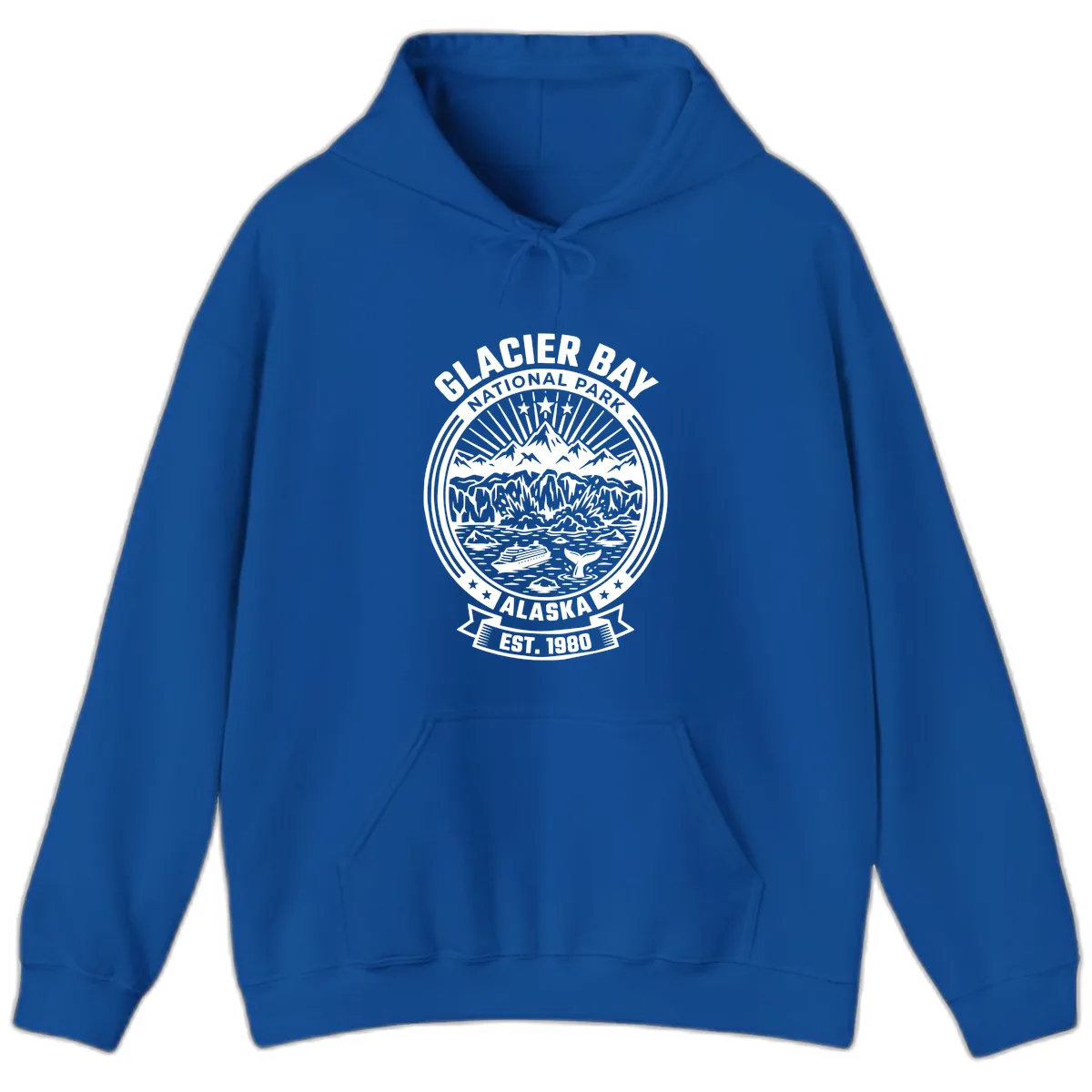 Glacier Bay National Park Badge Hoodie in Royal