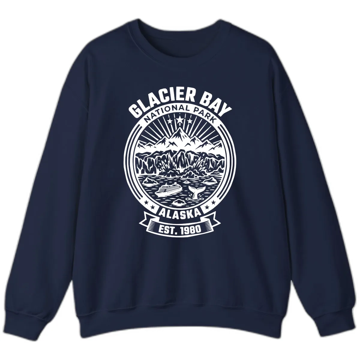 Glacier Bay National Park Badge Sweatshirt in Navy