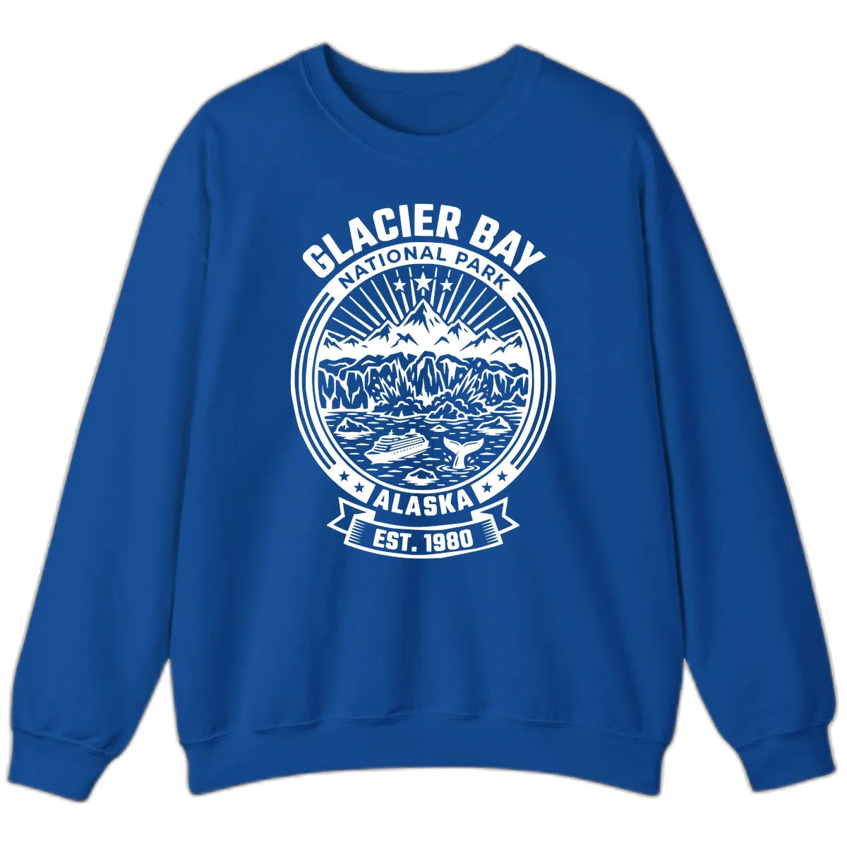 Glacier Bay National Park Badge Sweatshirt in Royal