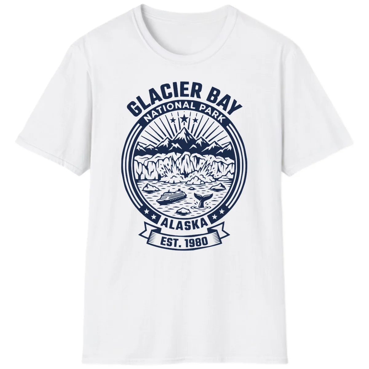 Glacier Bay National Park Badge T-Shirt in White