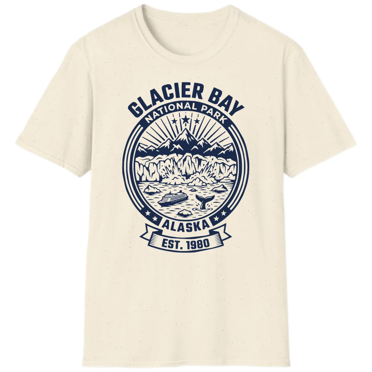 Glacier Bay National Park Badge T-Shirt in Natural
