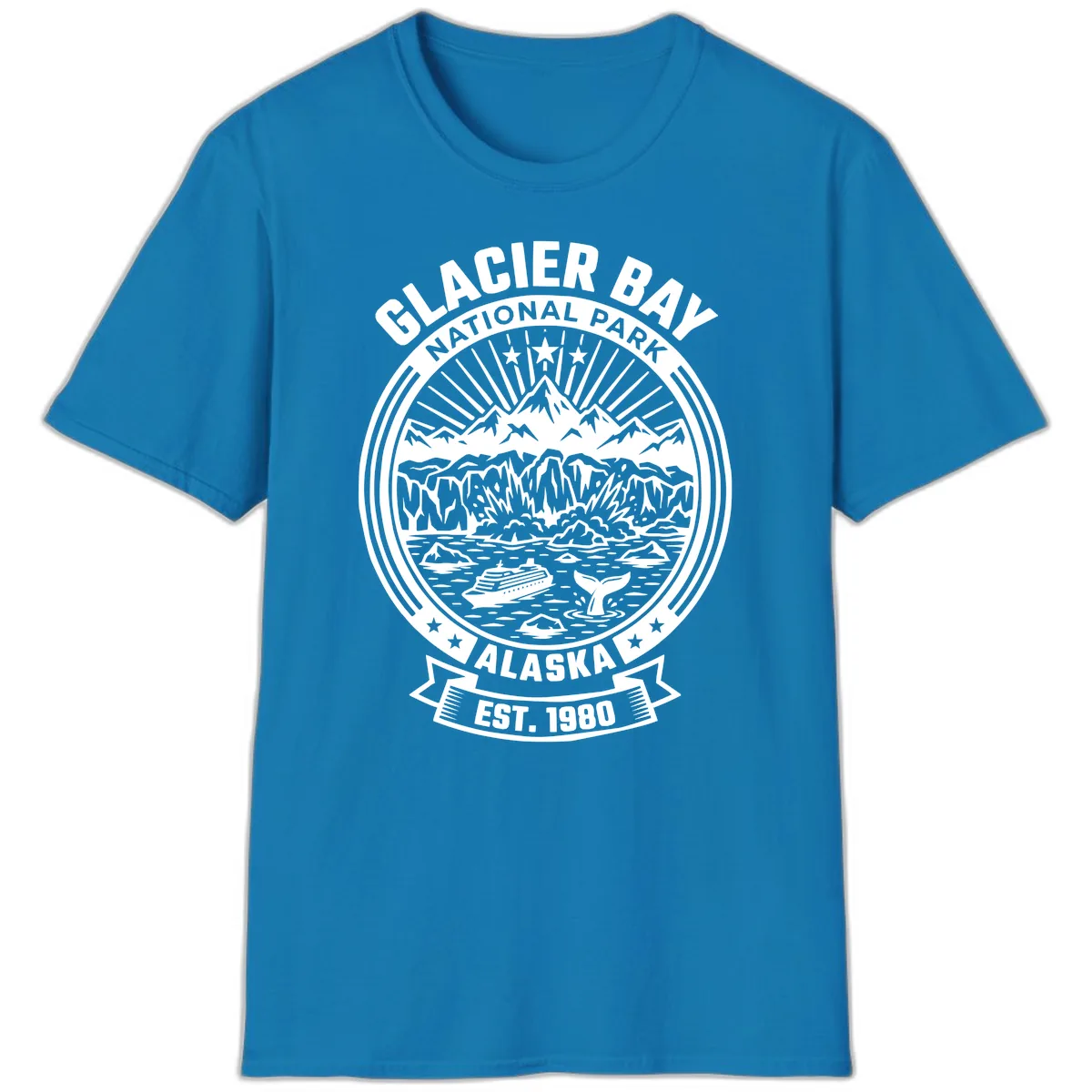 Glacier Bay National Park Badge T-Shirt in Sapphire