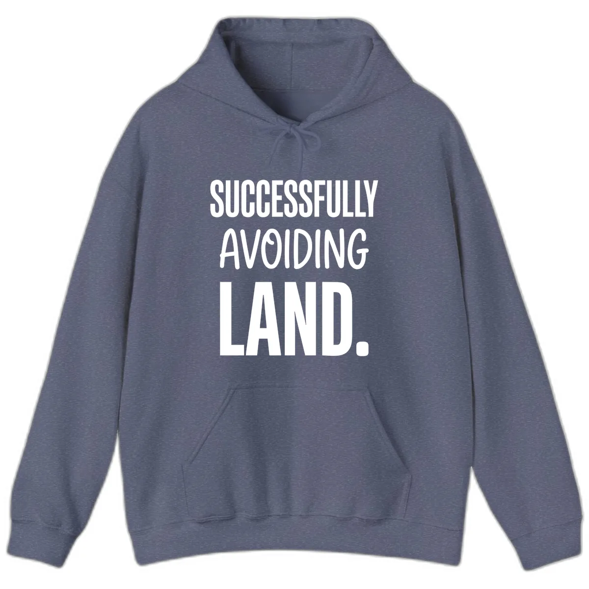 Successfully Avoiding Land Hoodie in Heather Navy