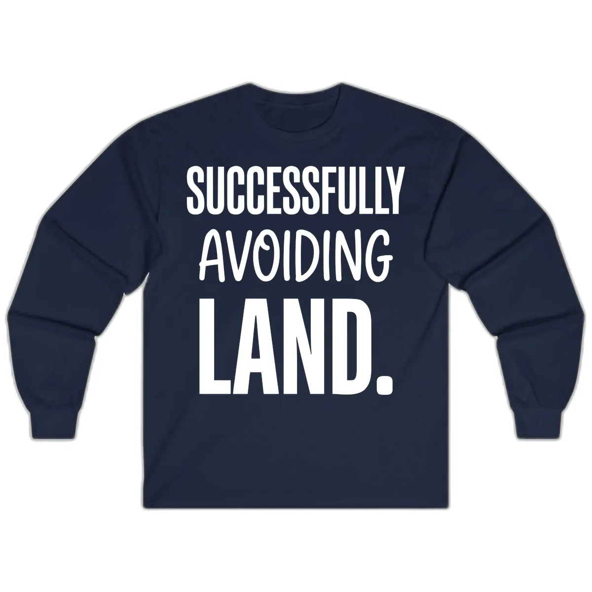 Successfully Avoiding Land Long Sleeve in Navy