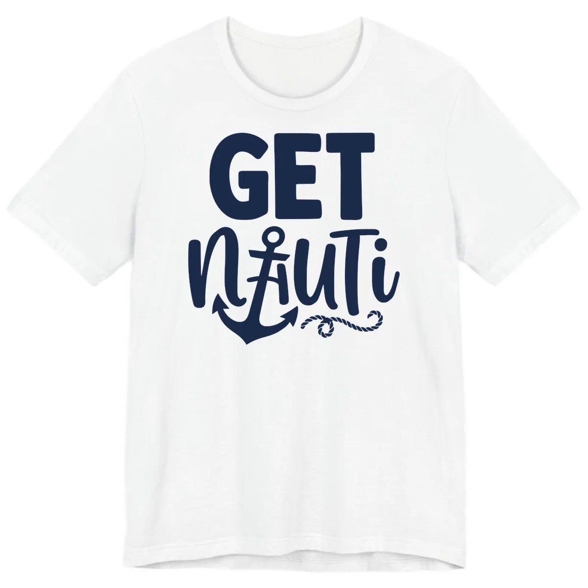 Get Nautical Anchor Cross Design Premium T-Shirt in White