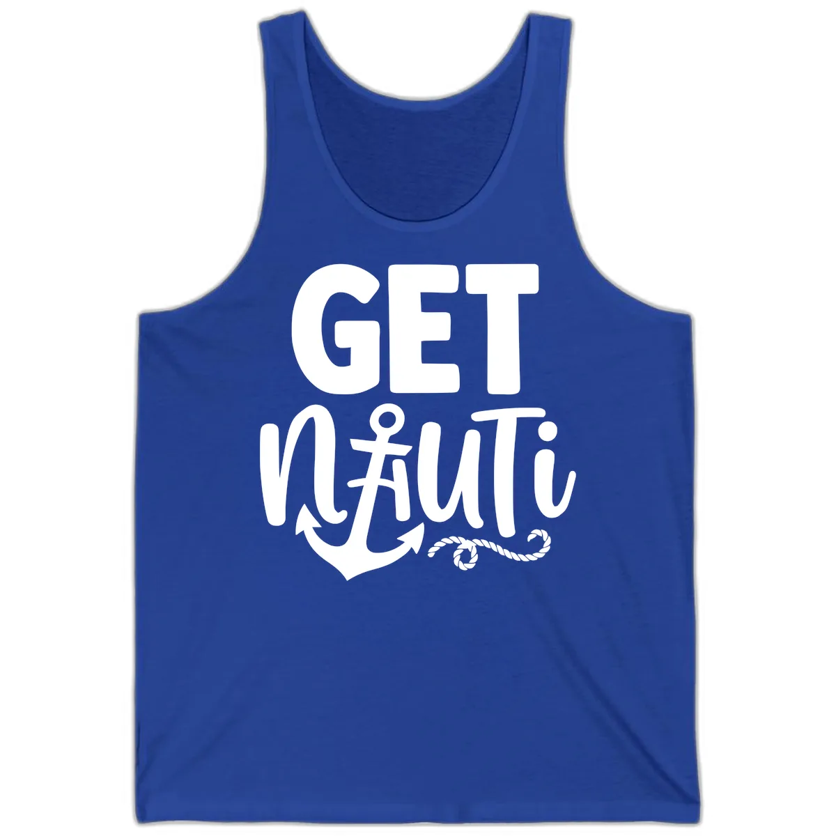 Get Nautical Anchor Cross Design Tank in True Royal
