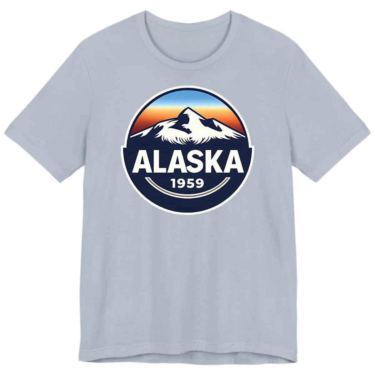 Alaska Statehood Badge 1959 Premium T-Shirt in Light Blue