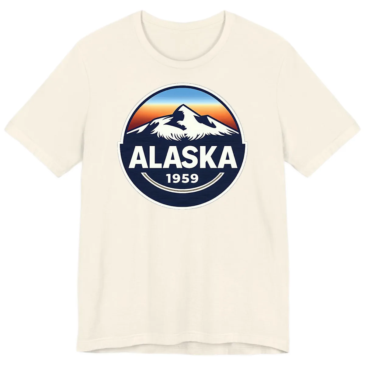 Alaska Statehood Badge 1959 Premium T-Shirt in Natural