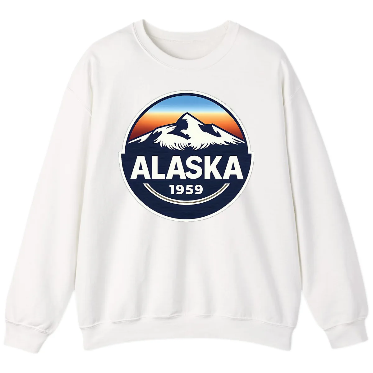 Alaska Statehood Badge 1959 Sweatshirt in White