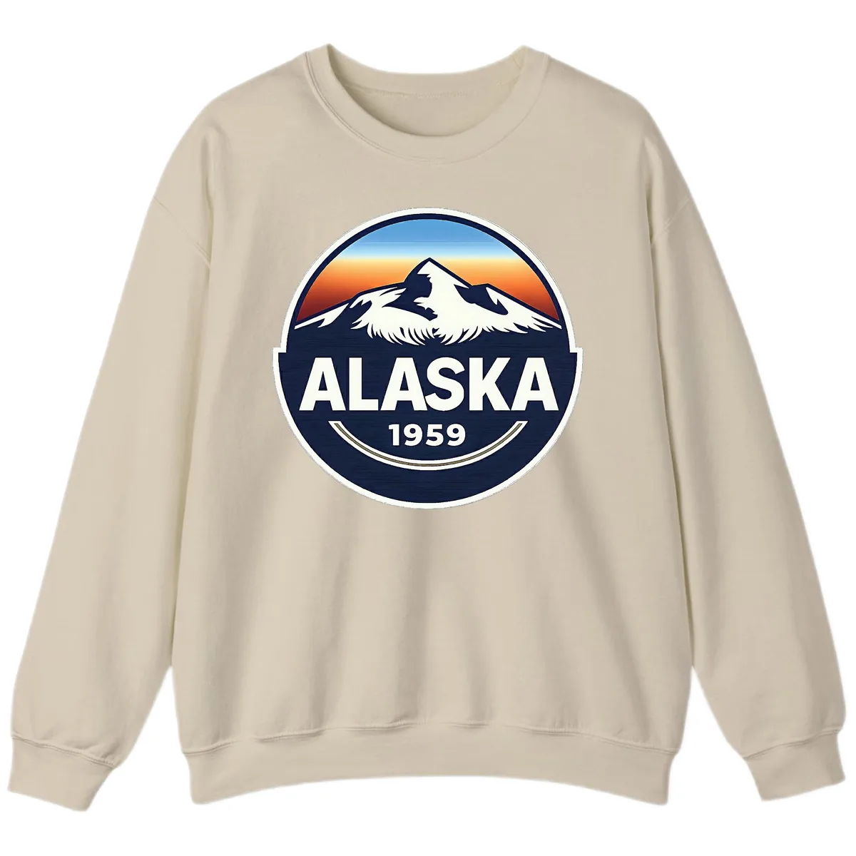 Alaska Statehood Badge 1959 Sweatshirt in Sand