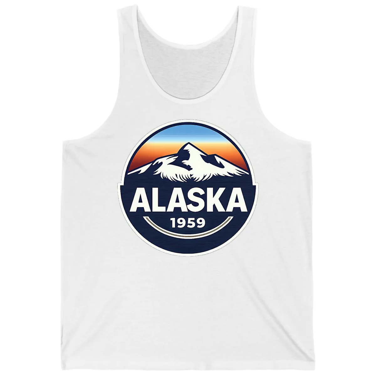 Alaska Statehood Badge 1959 Tank in White