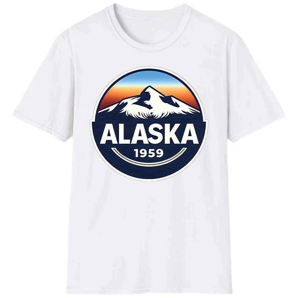 Alaska Statehood Badge 1959 T-Shirt in White