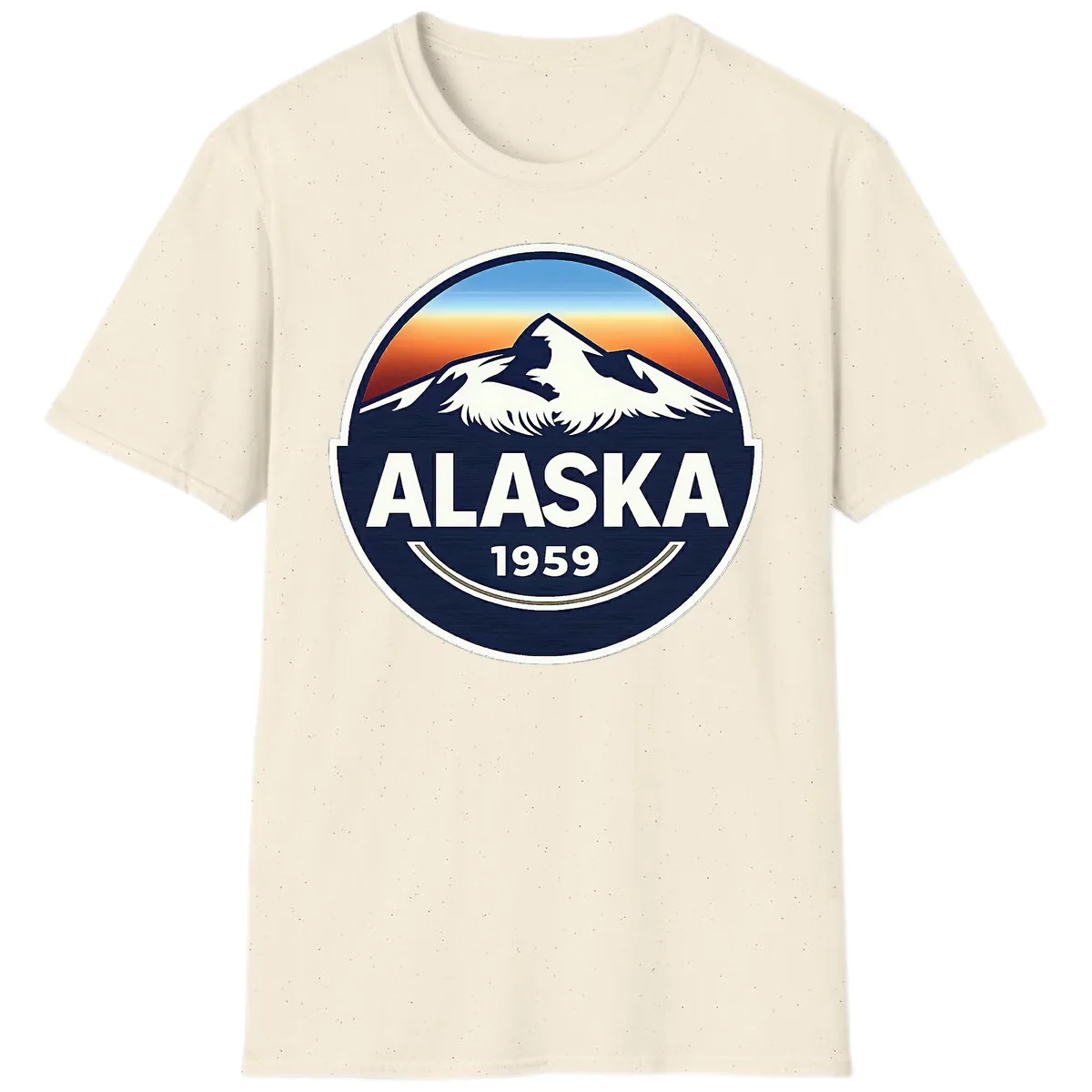 Alaska Statehood Badge 1959 T-Shirt in Natural