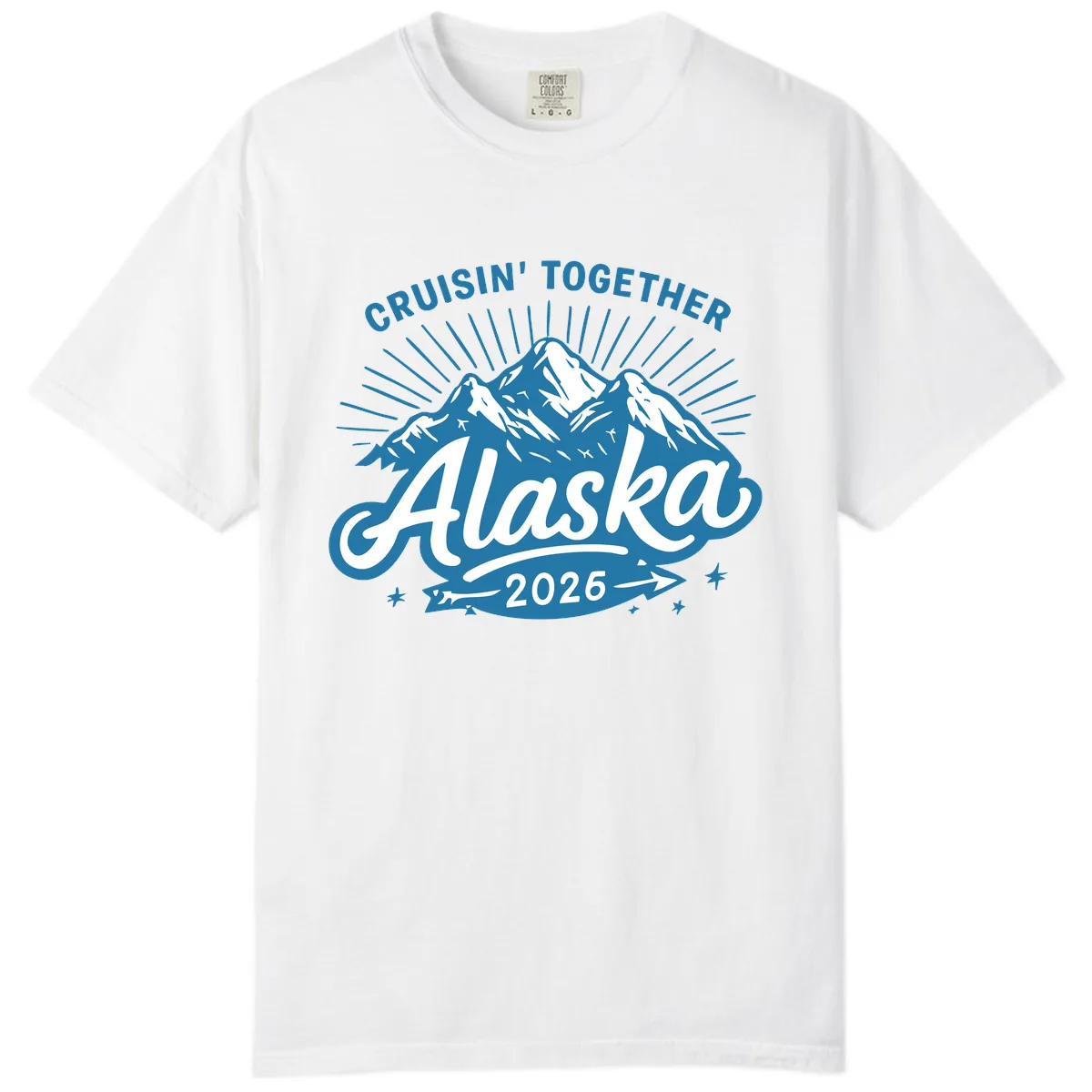 Cruisin' Together Alaska Mountains Comfort Color in White