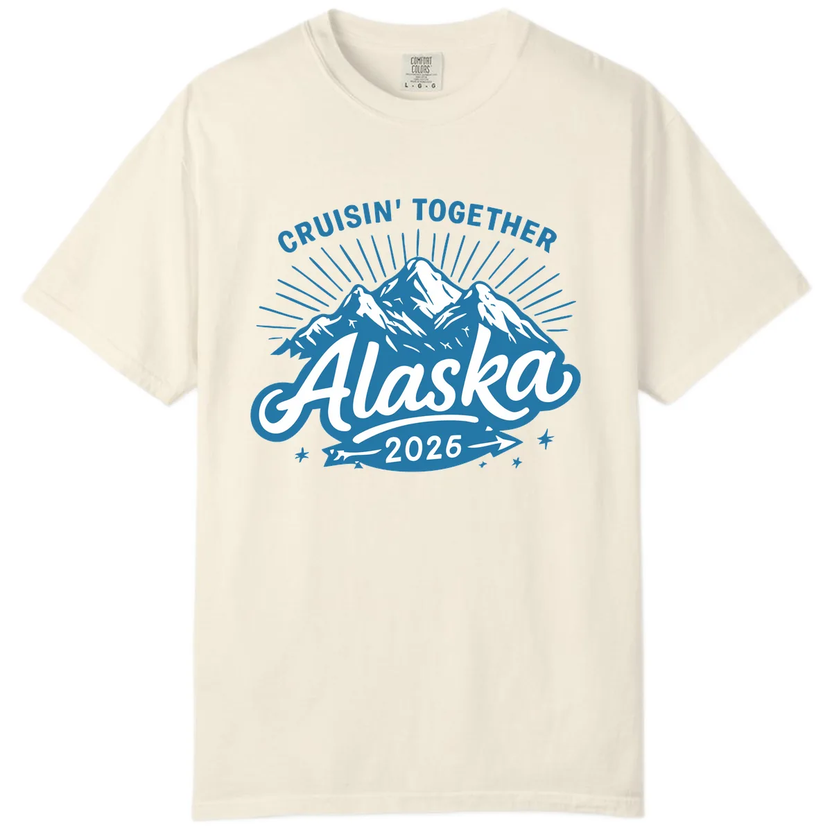Cruisin' Together Alaska Mountains Comfort Color in Ivory
