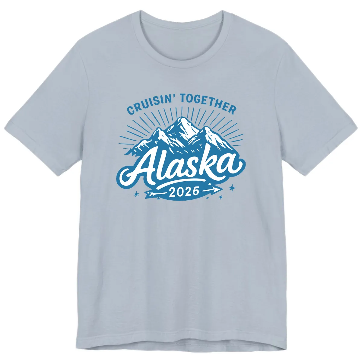 Cruisin' Together Alaska Mountains Premium T-Shirt in Light Blue