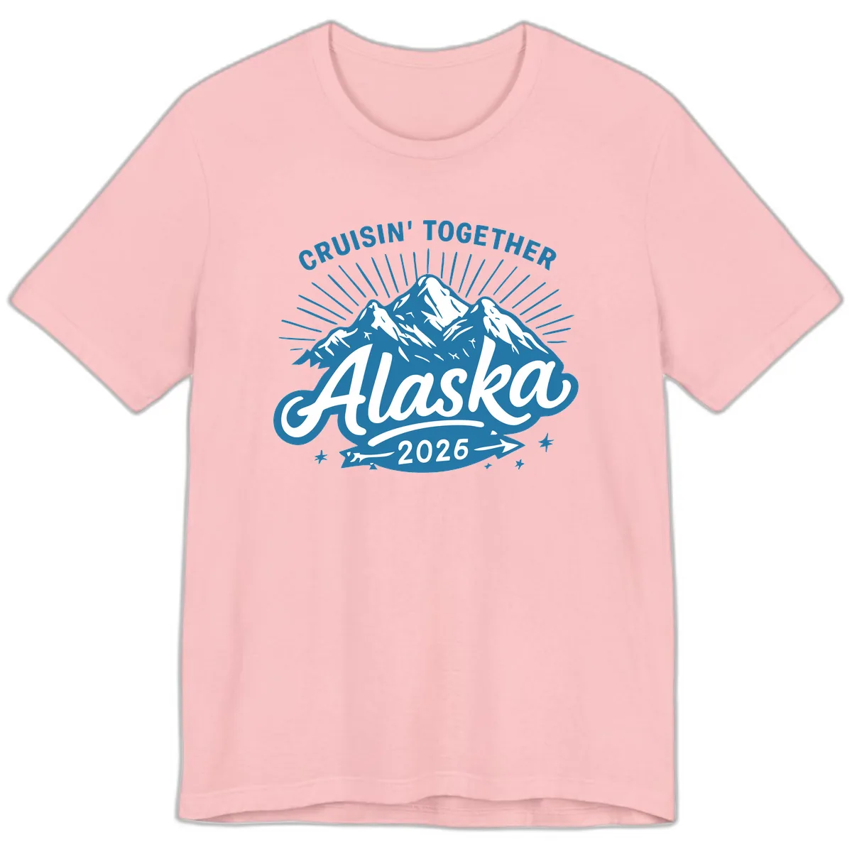 Cruisin' Together Alaska Mountains Premium T-Shirt in Pink