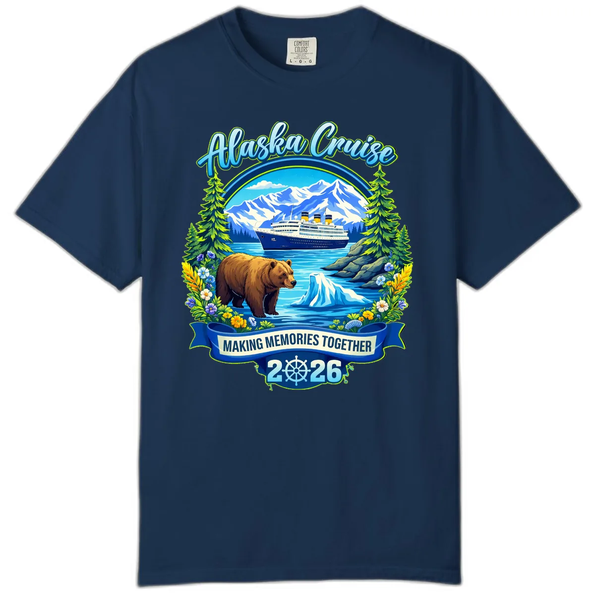 Alaska Cruise Making Memories Together 2026 Comfort Color in Navy