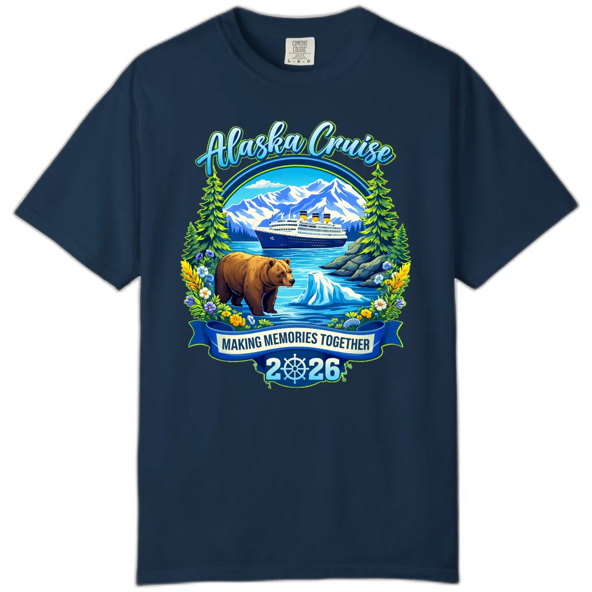 Alaska Cruise Making Memories Together 2026 Comfort Color in True Navy