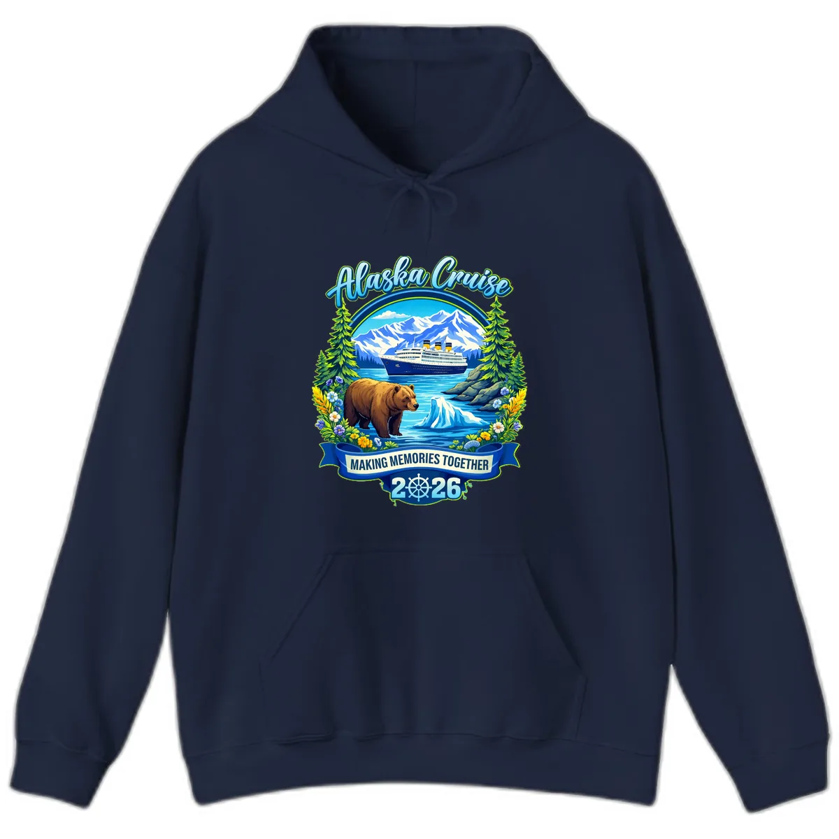 Alaska Cruise Making Memories Together 2026 Hoodie in Navy