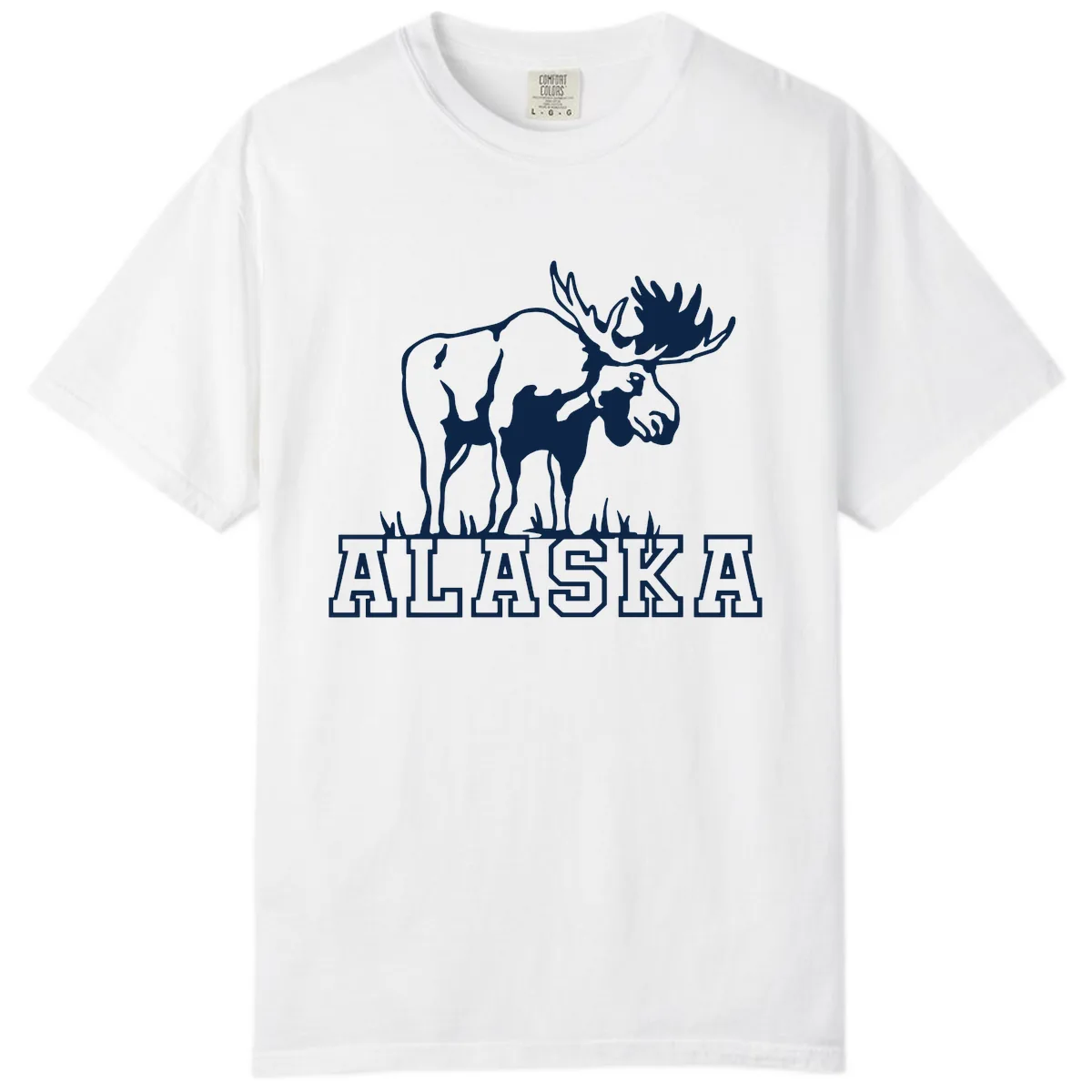 Majestic Moose Alaska Wildlife Comfort Color in White
