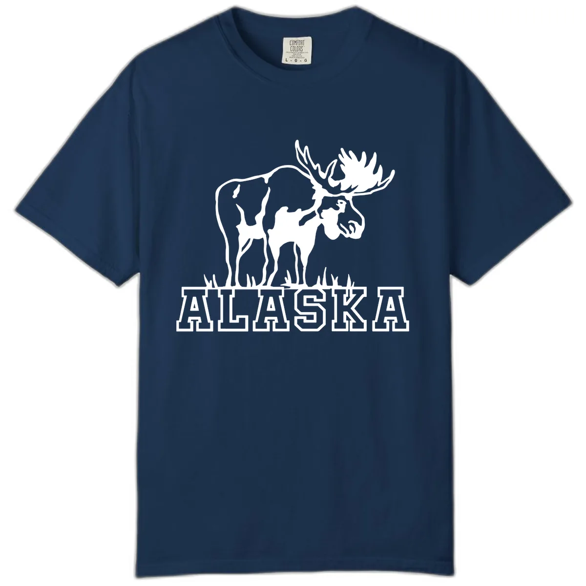 Majestic Moose Alaska Wildlife Comfort Color in Navy
