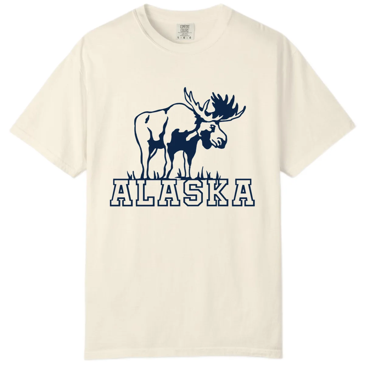 Majestic Moose Alaska Wildlife Comfort Color in Ivory