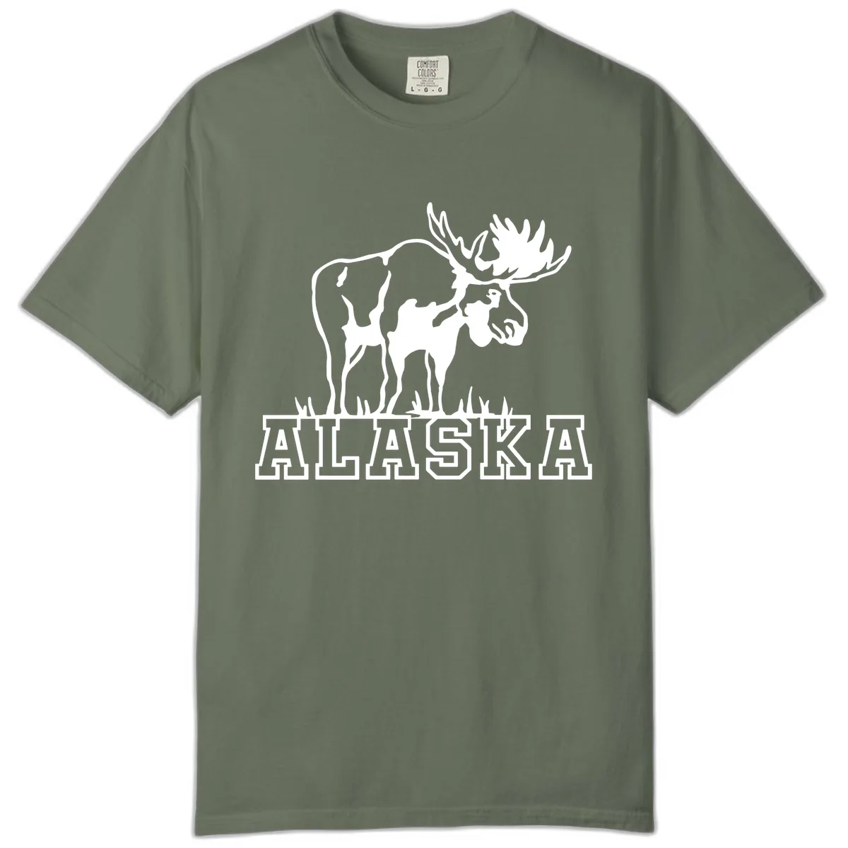 Majestic Moose Alaska Wildlife Comfort Color in Moss