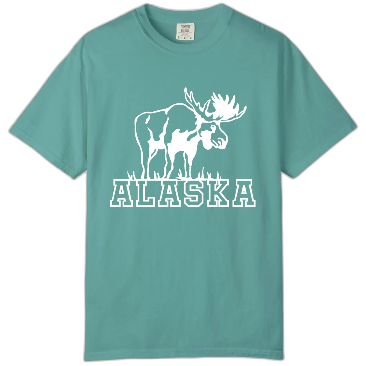 Majestic Moose Alaska Wildlife Comfort Color in Seafoam