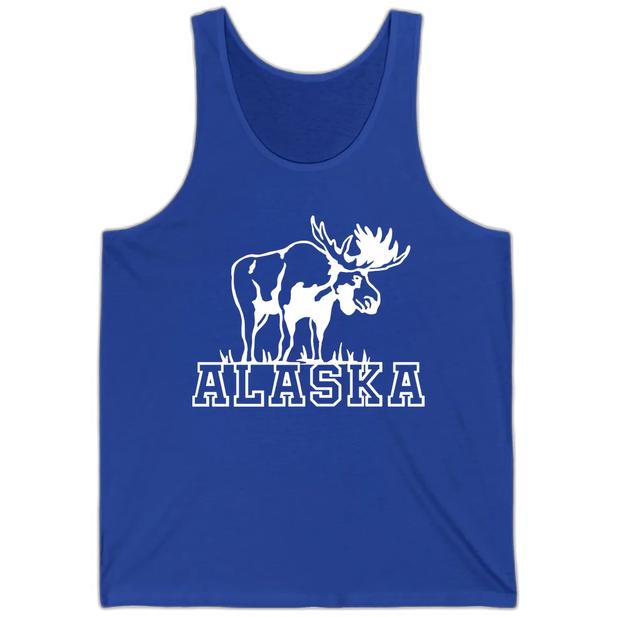 Majestic Moose Alaska Wildlife Tank in True Royal