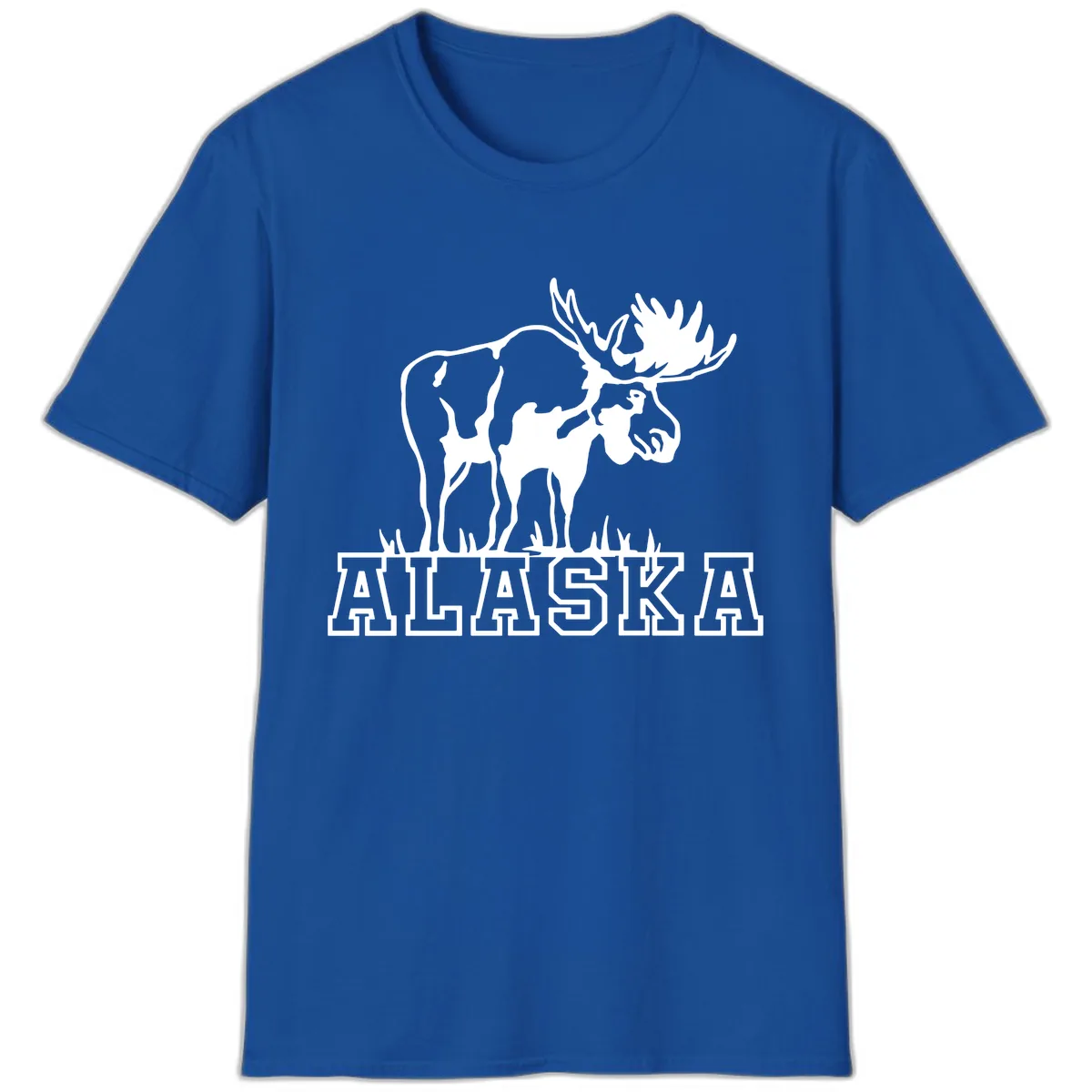 Majestic Moose Alaska Wildlife T-Shirt in Royal
