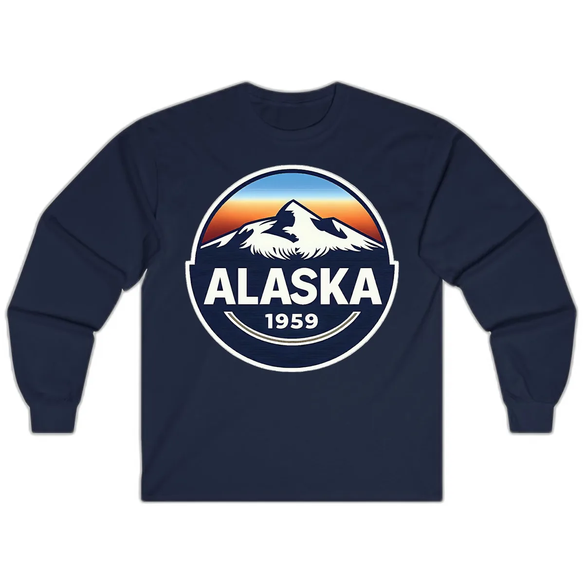 Alaska 1959 Mountain Eagle Badge Long Sleeve in Navy
