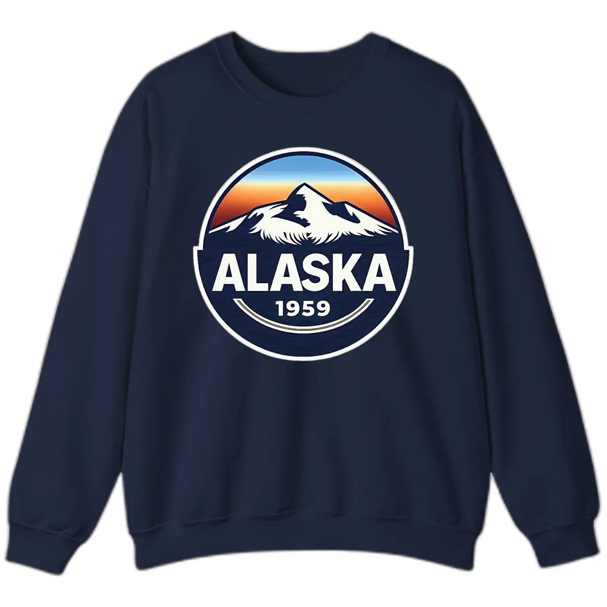 Alaska 1959 Mountain Eagle Badge Sweatshirt in Navy
