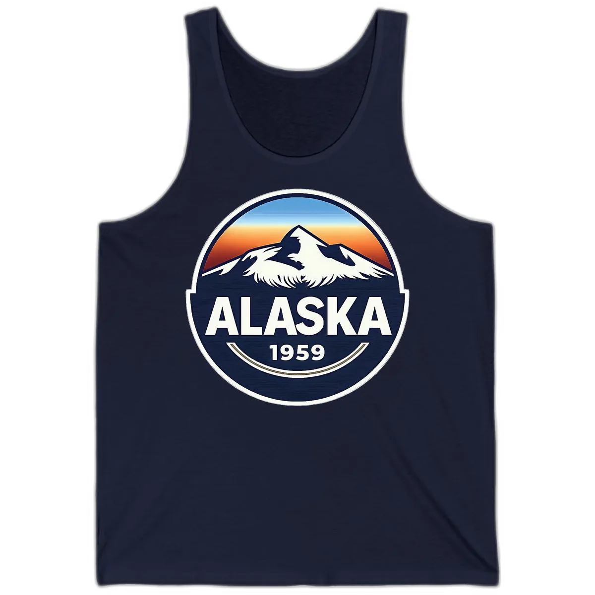 Alaska 1959 Mountain Eagle Badge Tank in Navy