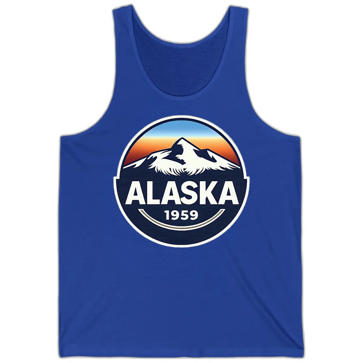 Alaska 1959 Mountain Eagle Badge Tank in True Royal