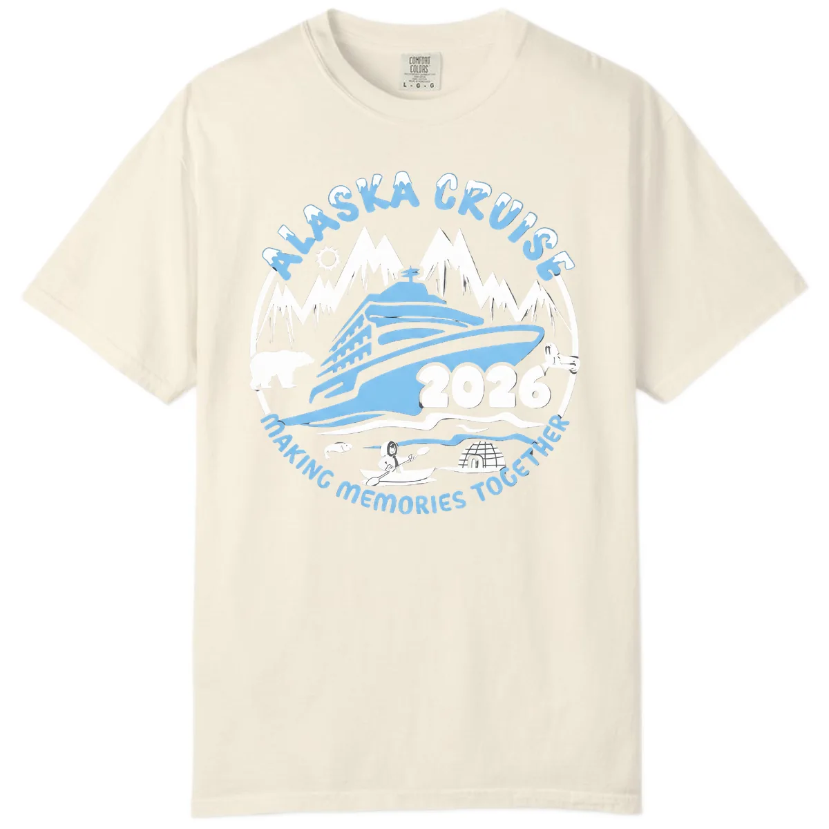 Alaska Scenic Icons Making Memories Together Comfort Color in Ivory
