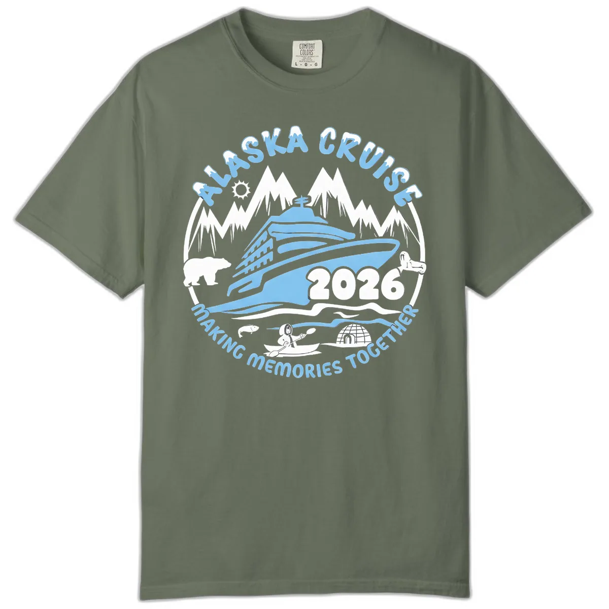 Alaska Scenic Icons Making Memories Together Comfort Color in Moss