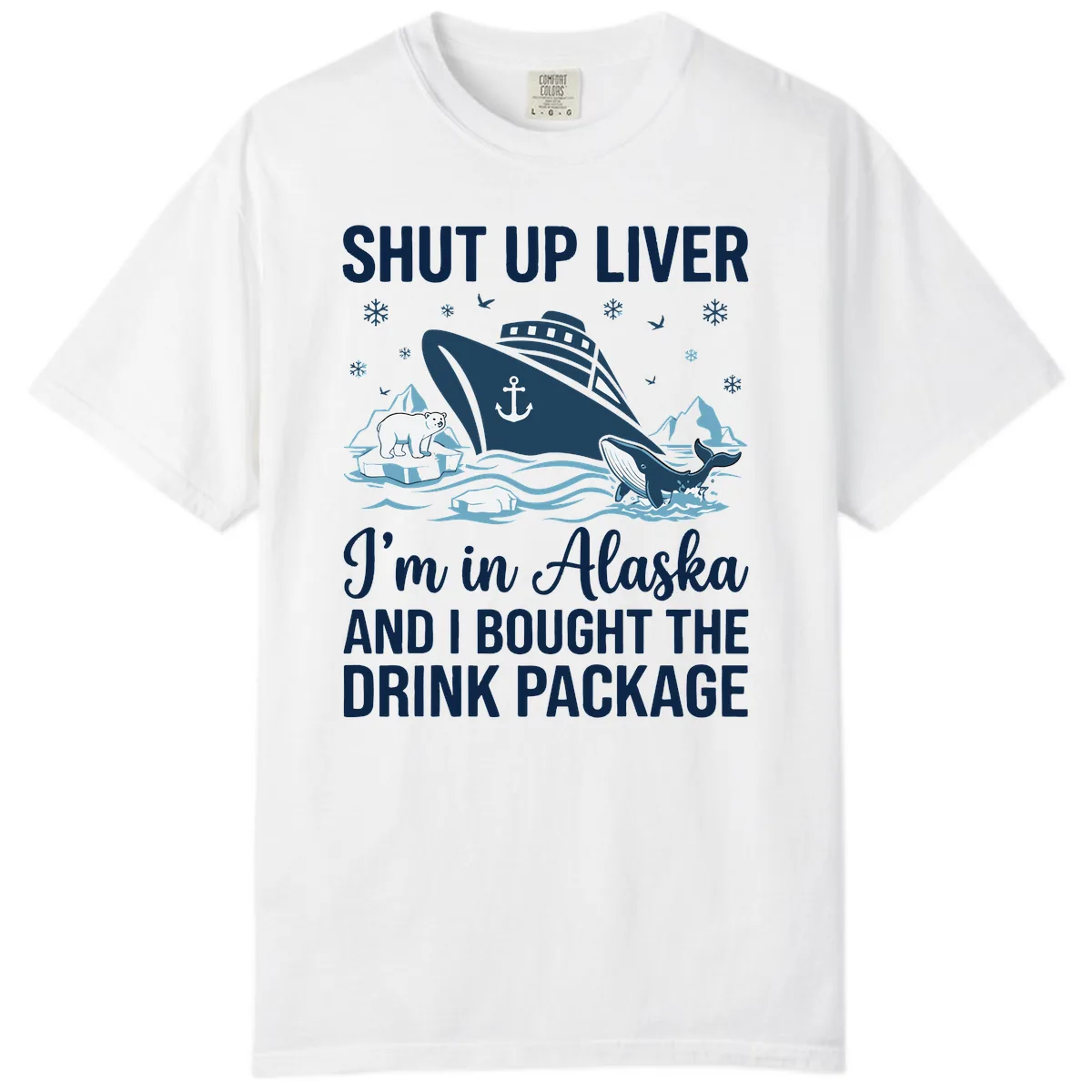 Arctic Wildlife Voyage Graphic Comfort Color in White
