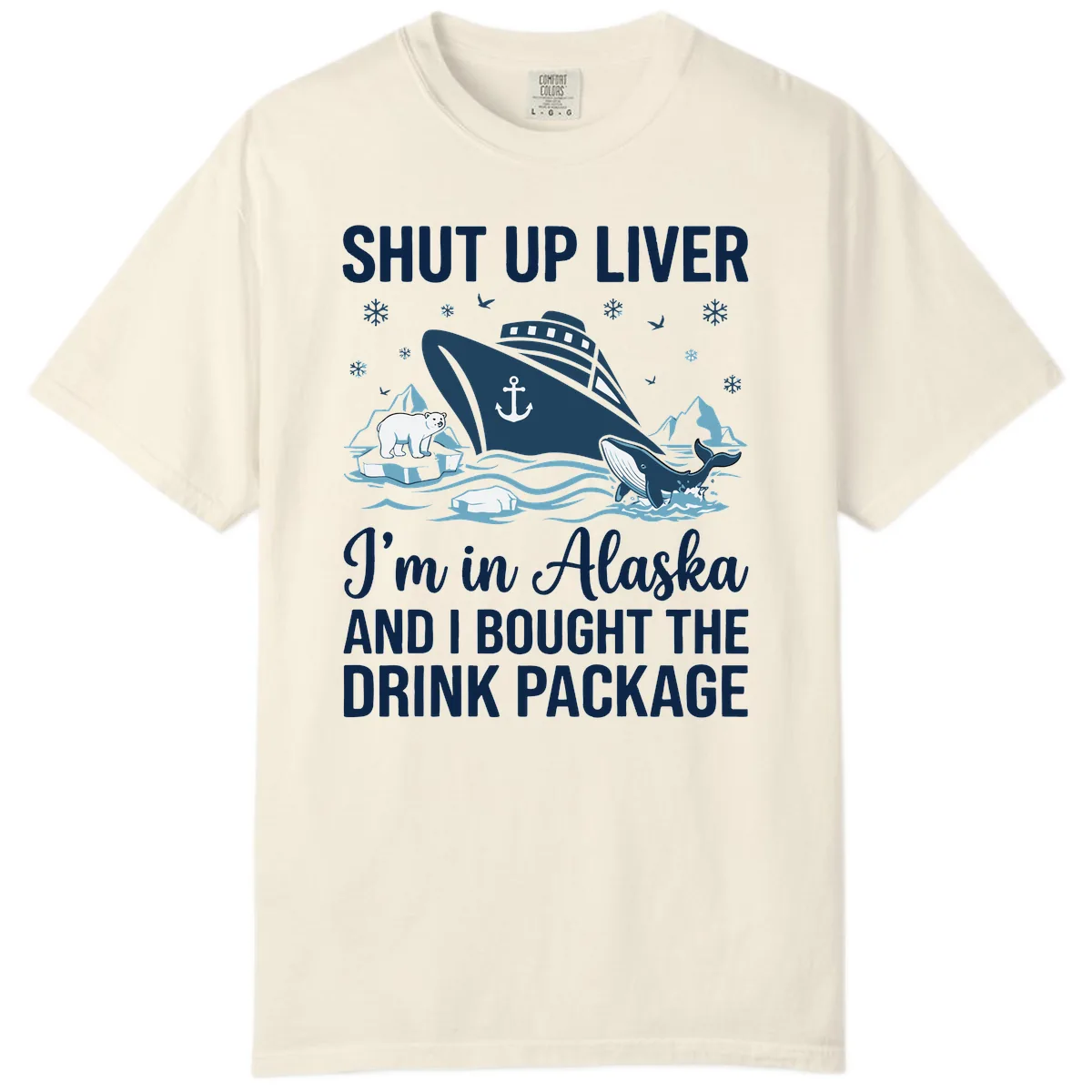 Arctic Wildlife Voyage Graphic Comfort Color in Ivory