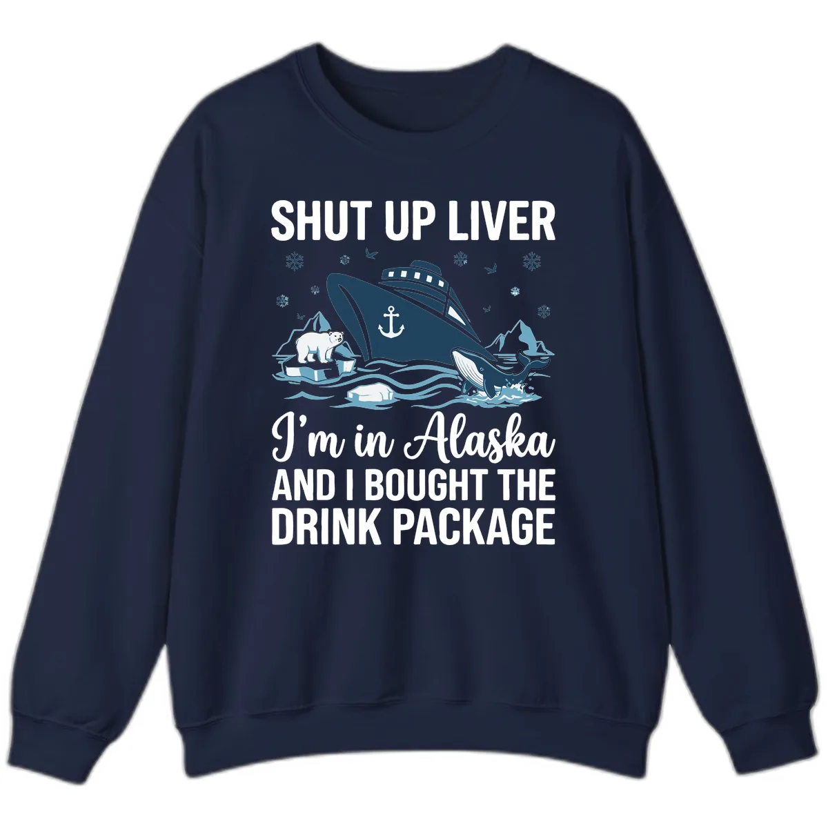 Arctic Wildlife Voyage Graphic Sweatshirt in Navy