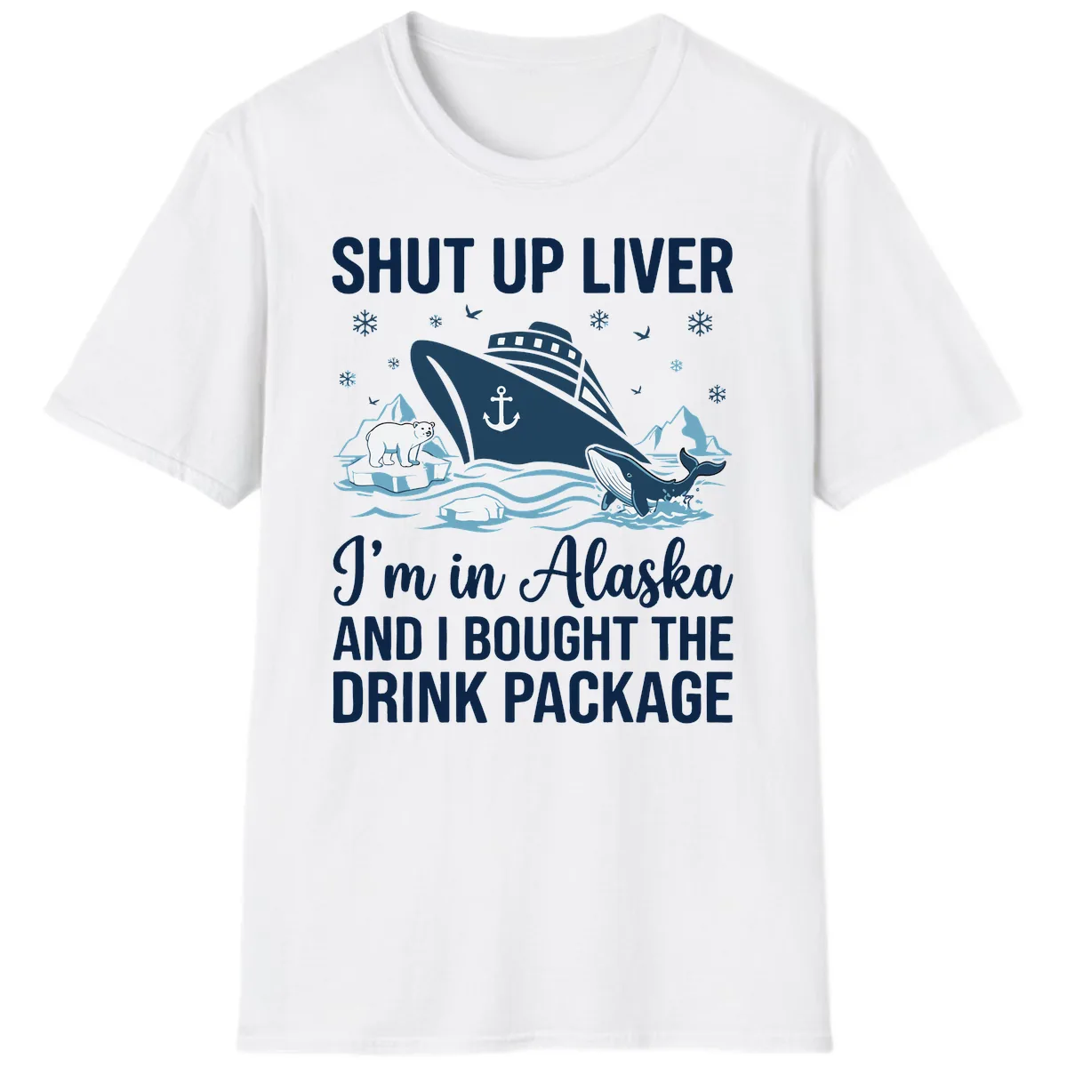 Arctic Wildlife Voyage Graphic T-Shirt in White