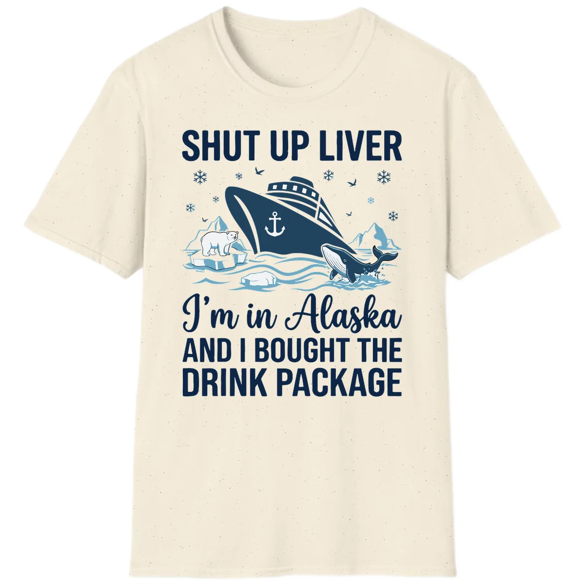 Arctic Wildlife Voyage Graphic T-Shirt in Natural