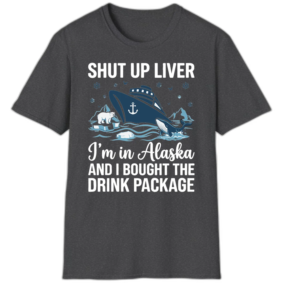 Arctic Wildlife Voyage Graphic T-Shirt in Dark Heather