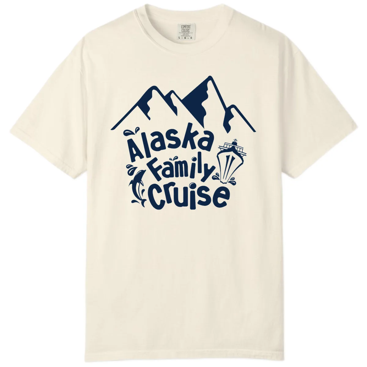 Alaska Family Cruise Mountain Adventure Comfort Color in Ivory