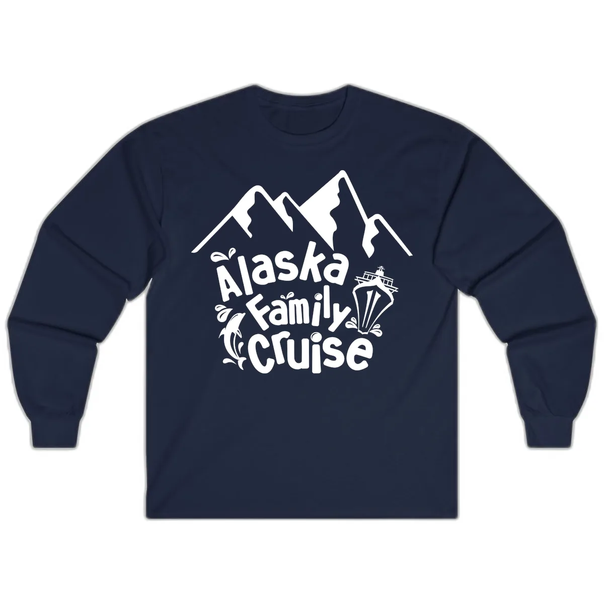 Alaska Family Cruise Mountain Adventure Long Sleeve in Navy