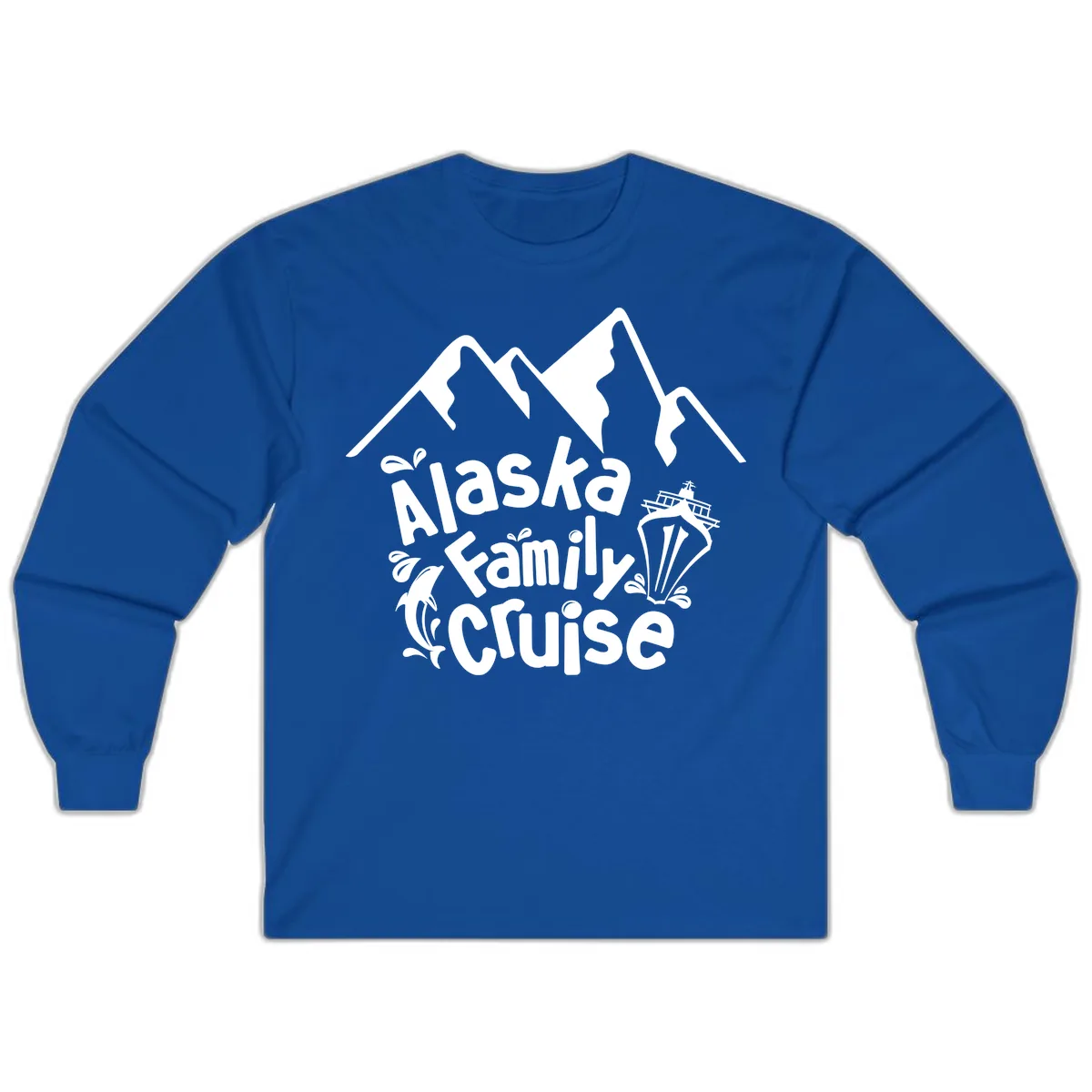 Alaska Family Cruise Mountain Adventure Long Sleeve in Royal